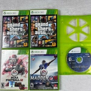 Xbox 360 Game Lot of 5 The Amazing Spider-Man 2 Madden 16 NCAA Football 12 GTA 5